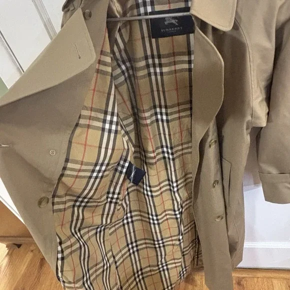 Vintage Burberry Trench Coat Size 4L Alex - Picture 6 of 7